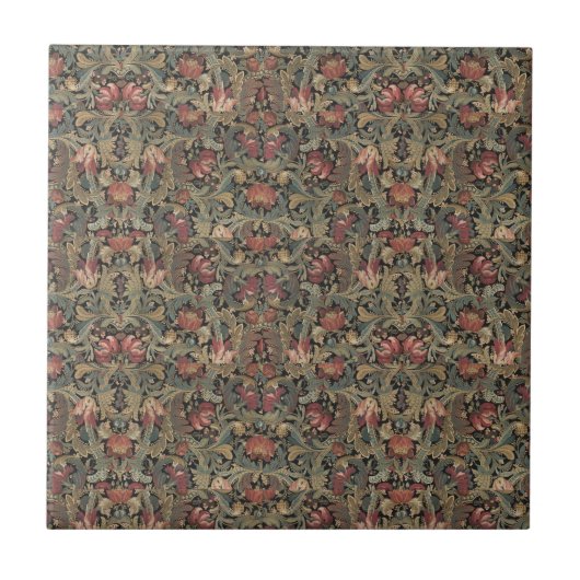 William * Morris Beige Olive Tegeltje (Voorkant)
