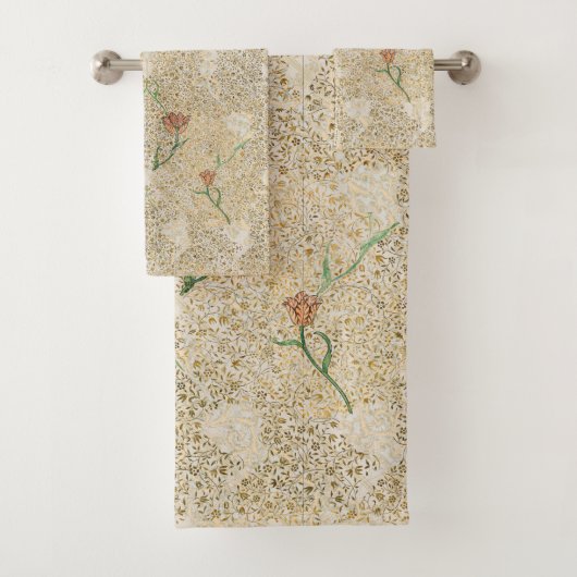 William * Morris Beige  Tulp Bad Handdoek (Insitu)