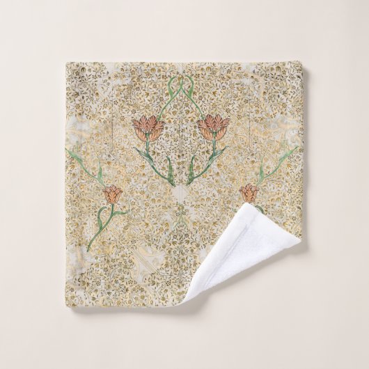 William * Morris Beige  Tulp Bad Handdoek (Wasdoekje)