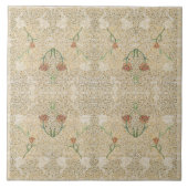 William * Morris Beige  Tulp Tegeltje (Voorkant)