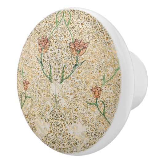 William * Morris Beige Vintage Tulp Keramische Knop (Rechts)