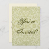 William Morris Bernagie Bruiloft Zacht Groen Kaart (Voorkant / Achterkant)