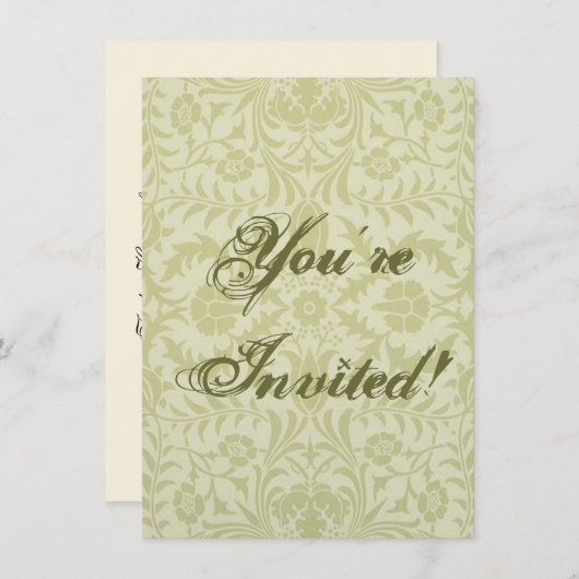 William Morris Bernagie Trouw Zacht Groen Kaart (Voorkant / Achterkant)