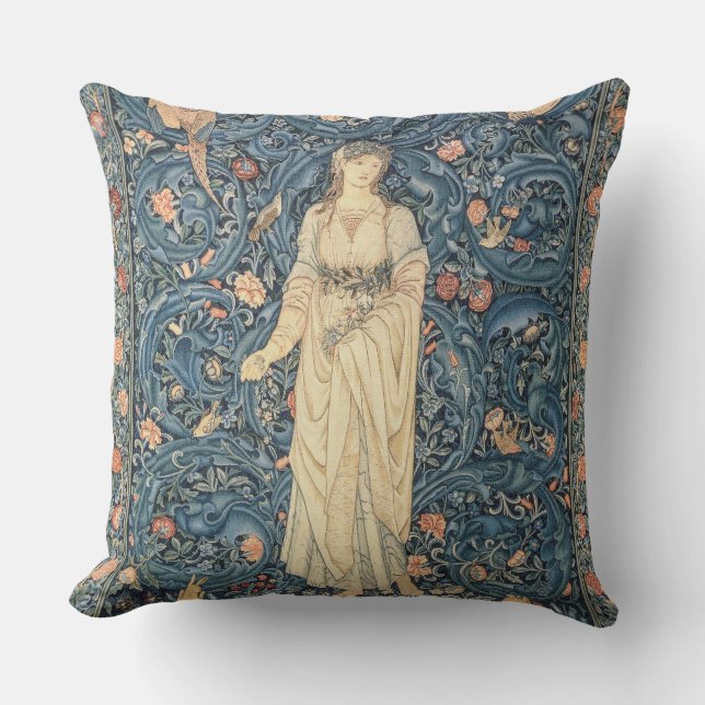  William Morris Beroemde kunstwerken - Flora Kussen (Voorkant)