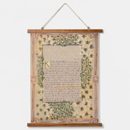 William Morris Bewoners bij Eyr Bloemenschrift Hangend Wandkleed