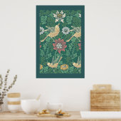 William Morris 'Bird and Anemone Chintz' Poster (Keuken)
