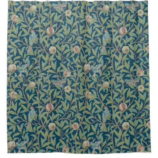 William Morris "Bird and Pomegranate"  Douchegordijn (Voorkant)