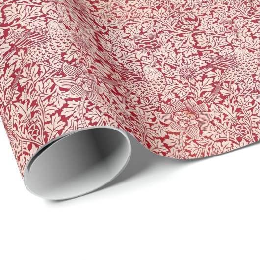 William Morris Bird en Anemone Cadeaupapier (Rol Hoek)