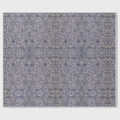 William Morris  Bird en Anemone Donkerblauw Cadeaupapier (Vlak)