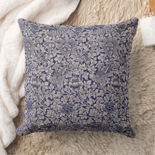 William Morris  Bird en Anemone Donkerblauw Kussen