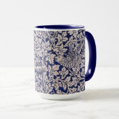William Morris  Bird en Anemone Donkerblauw Mok (Voorkant rechts)