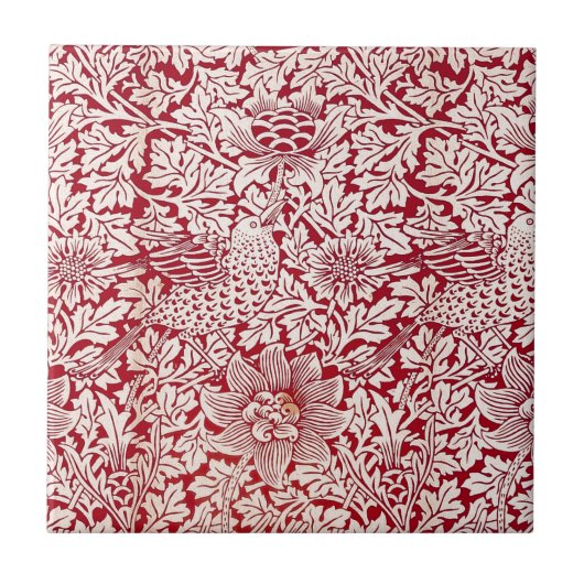 William Morris Bird en Anemone Tegeltje (Voorkant)