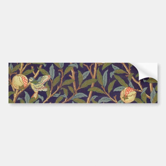 William Morris Bird en Pomegranate Art Bumpersticker (Voorkant)