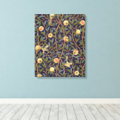 William Morris Bird en Pomegranate  Art Canvas Afdruk (Insitu (Houten vloer))