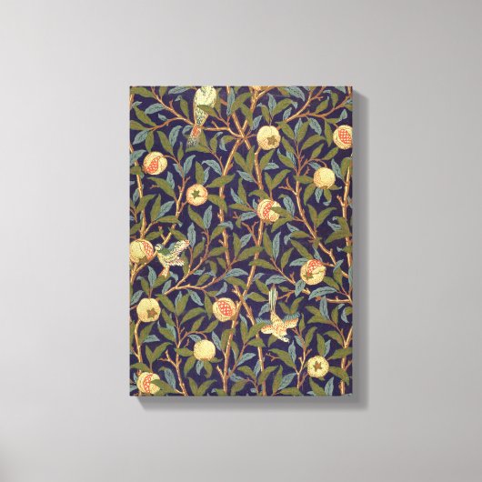 William Morris Bird en Pomegranate Art Canvas Afdruk (Voorkant)