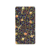 William Morris Bird en Pomegranate Art Etiket (Voorkant)