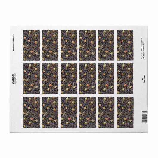 William Morris Bird en Pomegranate Art Etiket (Full Sheet)