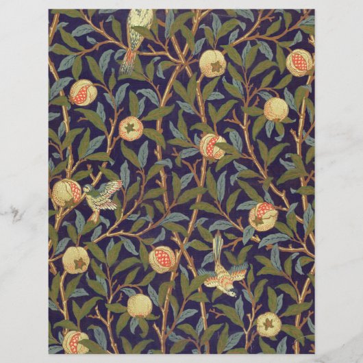 William Morris Bird en Pomegranate Art Flyer (Voorkant)