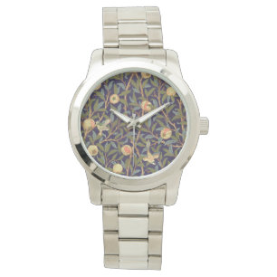 William Morris Bird en Pomegranate  Art Horloge