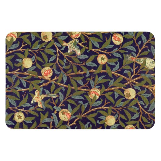 William Morris Bird en Pomegranate  Art Magneet (Horizontaal)