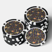William Morris Bird en Pomegranate  Art Poker Chips (Opstapeling)