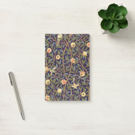William Morris Bird en Pomegranate  Art Post-it® Notes (Kantoor)