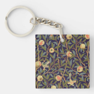 William Morris Bird en Pomegranate  Art Sleutelhanger
