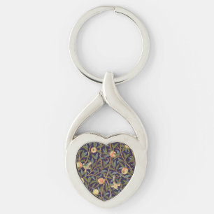 William Morris Bird en Pomegranate Art Sleutelhanger