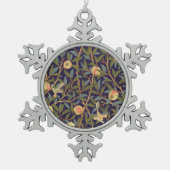 William Morris Bird en Pomegranate  Art Tin Sneeuwvlok Ornament (Voorkant)