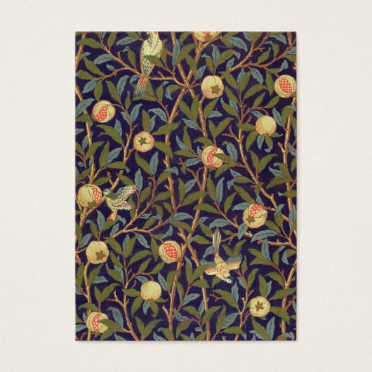 William Morris Bird en Pomegranate  Art Visitekaartje (Voorkant)