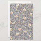 William Morris Bird en Pomegranate Briefpapier (Voorkant / Achterkant)