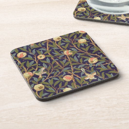 William Morris Bird en Pomegranate Drankjes Onderzetter (Linkerzijde)