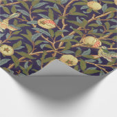 William Morris Bird en Pomegranate  Floral Cadeaupapier (Hoek)