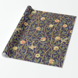 William Morris Bird en Pomegranate  Floral Cadeaupapier