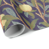 William Morris Bird en Pomegranate  Floral Cadeaupapier (Rol Hoek)