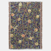 William Morris Bird en Pomegranate  Floral Deken (Voorkant Verticaal)