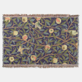 William Morris Bird en Pomegranate  Floral Deken