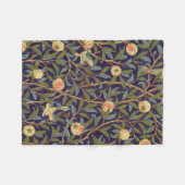 William Morris Bird en Pomegranate  Floral Fleece Deken (Voorkant (Horizontaal))