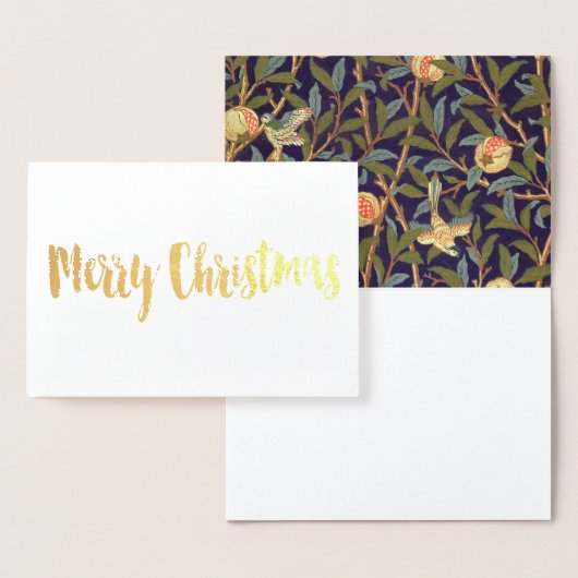 William Morris Bird en Pomegranate  Floral Folie Kaarten (Display)