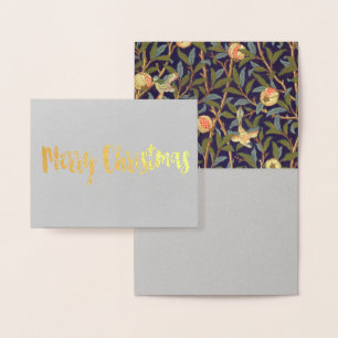 William Morris Bird en Pomegranate  Floral Folie Kaarten