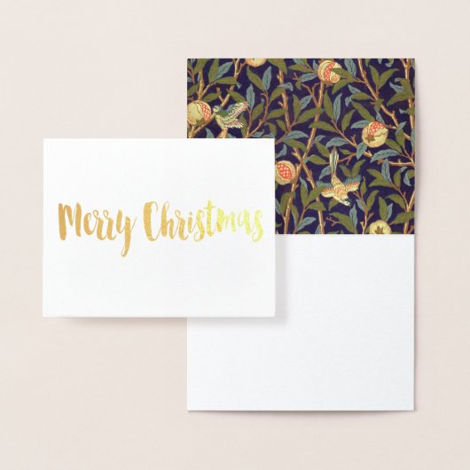 William Morris Bird en Pomegranate  Floral Folie Kaarten (Display)