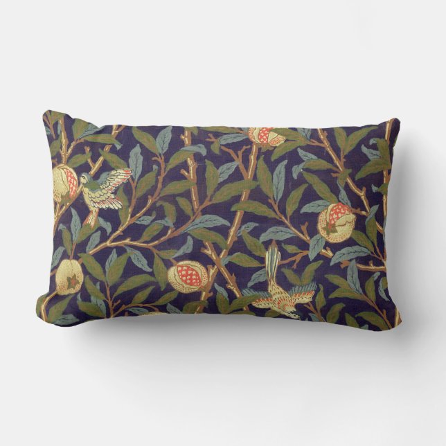 William Morris Bird en Pomegranate  Floral Kussen (Voorkant)