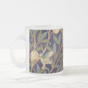 William Morris Bird en Pomegranate  Floral Matglas Koffiemok