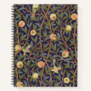 William Morris Bird en Pomegranate  Floral Notitieboek