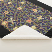 William Morris Bird en Pomegranate  Floral Sherpa Deken (3/4)