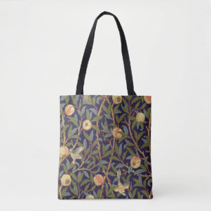 William Morris Bird en Pomegranate  Floral Tote Bag