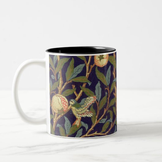 William Morris Bird en Pomegranate  Floral Tweekleurige Koffiemok (Links)