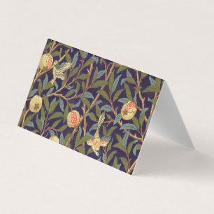 William Morris Bird en Pomegranate  Floral Visitekaartje