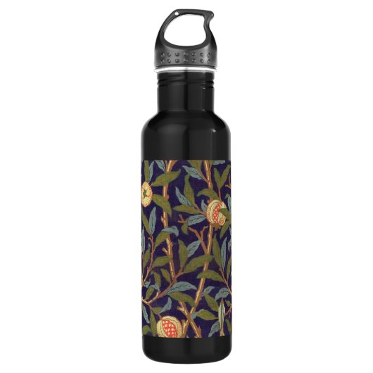 William Morris Bird en Pomegranate  Floral Waterfles (Voorkant)