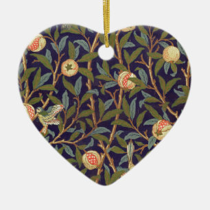 William Morris Bird en Pomegranate Keramisch Ornament